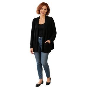Wild Fable Black Open Front Cardigan Womens Large Cozy Knit